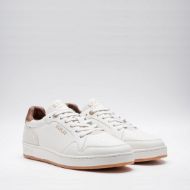 Picture of REPLAY MEN'S SMASH SMART LEATHER SNEAKERS IN OFF WHITE CUOIO 2