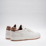 Picture of REPLAY MEN'S SMASH SMART LEATHER SNEAKERS IN OFF WHITE CUOIO 3