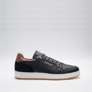 Picture of REPLAY MEN'S SMASH SMART LEATHER SNEAKERS IN BLACK CUOIO 1