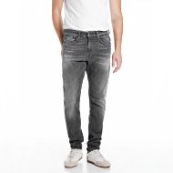 Picture of REPLAY MEN'S ENNYS SKINNY FIT JEANS 12 OZ WHITE WEFT BLACK POWER STRETH IN DARK GREY 1