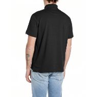 Picture of REPLAY MEN'S STRETCH PIQUÉ POLO-SHIRT IN BLACK 2