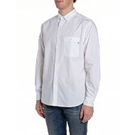 Снимка на REPLAY МЪЖКА РИЗА COTTON POPLIN SHIRT В БЯЛ 1