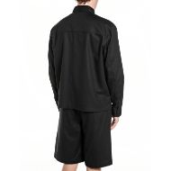 Picture of REPLAY MEN'S LINEN COTTON TWILL OVERSHIRT IN BLACK 2