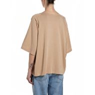 Picture of REPLAY WOMEN'S OVERSIZED RUSTIC JERSEY T-SHIRT IN SAND 2