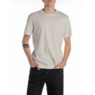 Picture of REPLAY MEN'S JERSEY T-SHIRT WITH R LOGO IN BONE 1