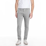 Picture of REPLAY MEN'S ZEUMAR SLIM FIT CHINO JEANS IN LIGHT GREY 1