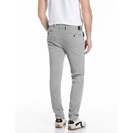 Picture of REPLAY MEN'S ZEUMAR SLIM FIT CHINO JEANS IN LIGHT GREY 2