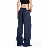 Picture of REPLAY WOMEN'S NARJA BAGGY FIT JEANS 12.5 OZ COTTON/LYOCELL INDIGO IN DARK BLUE 3