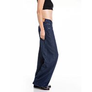 Picture of REPLAY WOMEN'S NARJA BAGGY FIT JEANS 12.5 OZ COTTON/LYOCELL INDIGO IN DARK BLUE 2