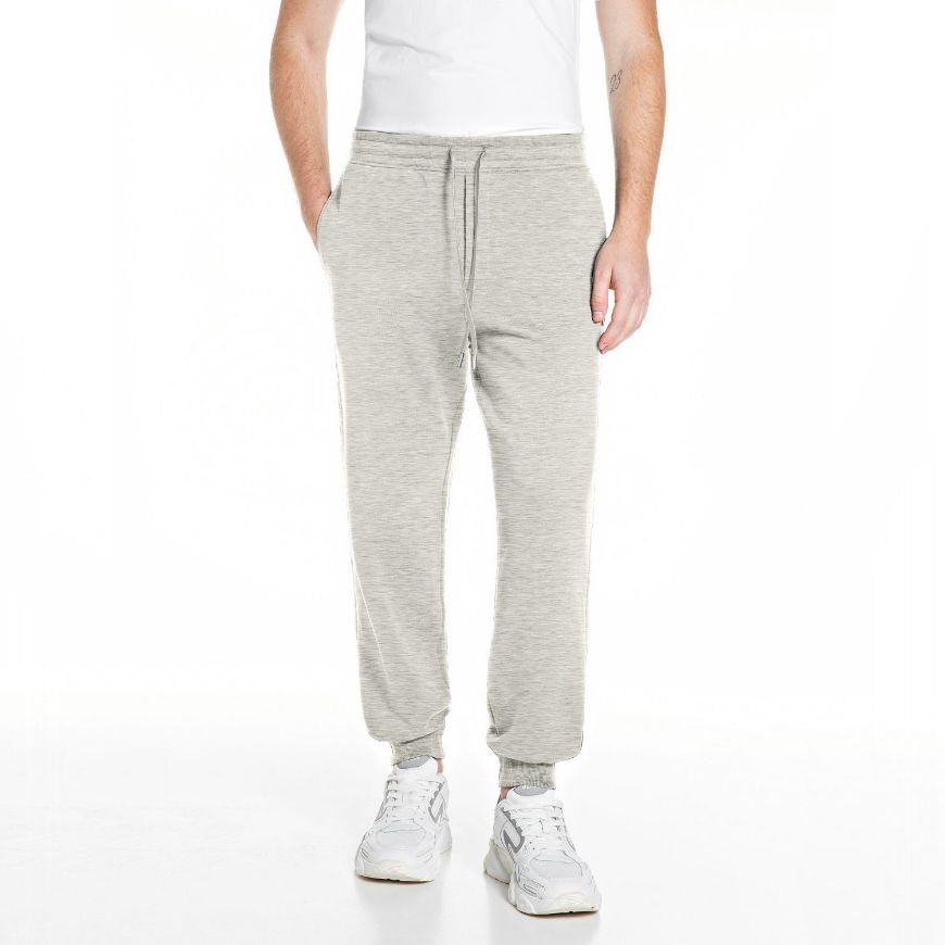 Снимка на REPLAY МЪЖКИ СПОРТНИ ПАНТАЛОНИ JOGGERS WITH R EMBROIDERY В СВЕТЛОСИВ МЕЛАНЖ