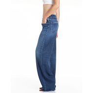 Picture of REPLAY WOMEN'S CARY WIDE FIT JEANS 12.5 OZ COTTON/LYOCELL INDIGO IN DARK BLUE 2