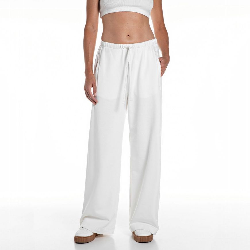 Снимка на REPLAY ДАМСКИ СПОРТНИ ПАНТАЛОНИ WIDE-LEG SPORTS TROUSERS WITH DRAWSTRING В БЯЛО