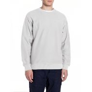 Picture of REPLAY MEN'S DIAGONAL JERSEY CREW-NECK SWEATSHIRT IN IVORY 1