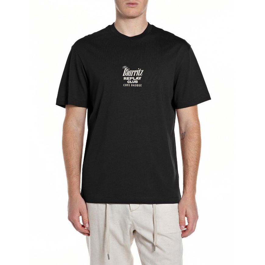 Снимка на REPLAY МЪЖКА БЛУЗА THE BIARRITZ COTTON T-SHIRT В СЛОНОВА КОСТ