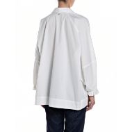 Picture of REPLAY WOMEN'S OVERSIZED LIGHT COTTON POPLIN SHIRT IN WHITE 2