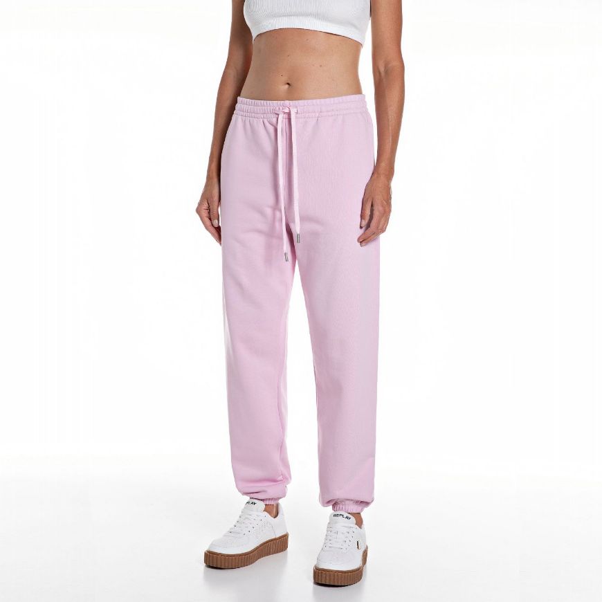 Снимка на REPLAY ДАМСКИ СПОРТНИ ПАНТАЛОНИ FLEECE JOGGERS WITH R EMBROIDERY В РОЗОВО ФЛАМИНГО