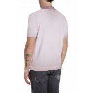 Снимка на REPLAY МЪЖКИ ПУЛОВЕР SHORT-SLEEVED V-NECK SWEATER В БЛЕДО РОЗОВО 2