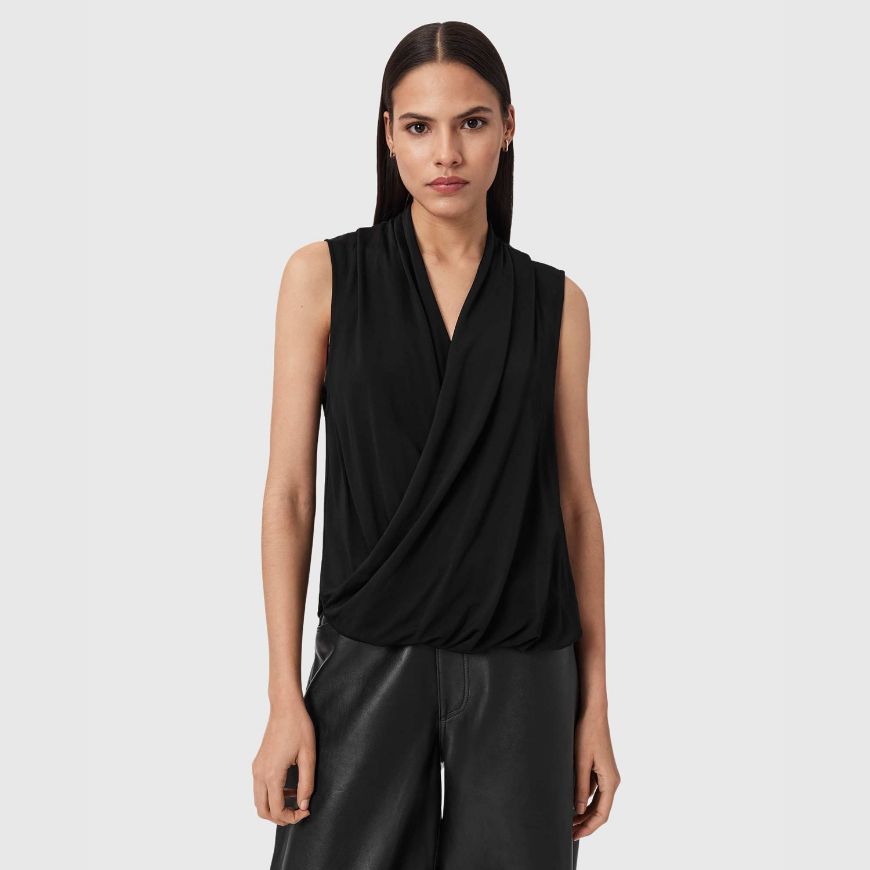 Picture of ALLSAINTS WOMEN'S ADALINE TOP IN BLACK