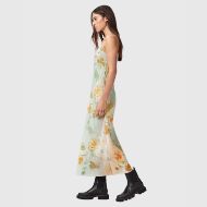 Picture of ALLSAINTS WOMEN'S BRYONY MAXI SLIP DRESS IN HAZE BLUSH PINK 4