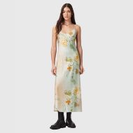 Picture of ALLSAINTS WOMEN'S BRYONY MAXI SLIP DRESS IN HAZE BLUSH PINK 1