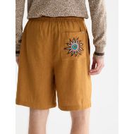 Снимка на SCOTCH&SODA МЪЖКИ БЕРМУДИ EMBROIDERED LINEN BLEND WIDE FIT В КАФЯВО 6