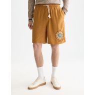 Снимка на SCOTCH&SODA МЪЖКИ БЕРМУДИ EMBROIDERED LINEN BLEND WIDE FIT В КАФЯВО 4