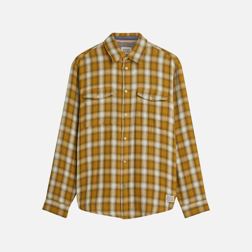 Снимка на SCOTCH&SODA МЪЖКА РИЗА DOUBLE CLOTH CHECK RELAXED-FIT В ЖЪЛТО