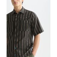 Снимка на SCOTCH&SODA МЪЖКА РИЗА STRUCTURED STRIPE RELAXED-FIT SHORT-SLEEVED В ЧЕРНО 6