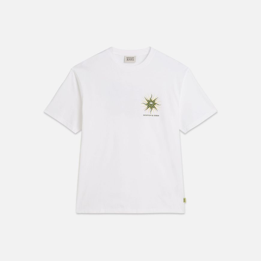 Снимка на SCOTCH&SODA МЪЖКА БЛУЗА FRONT AND BACK ARTWORK RELAXED-FIT В БЯЛО