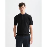 Снимка на SCOTCH&SODA МЪЖКА БЛУЗА STRUCTURED KNITTED REGULAR FIT POLO В ЧЕРНО 4