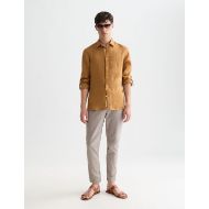 Снимка на SCOTCH&SODA МЪЖКА РИЗА SEASONAL CORE LINEN REGULAR FIT В CATHAY SPICE 7