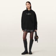 Picture of ALLSAINTS WOMEN'S CORA ETIE HOODIE IN BLACK 7
