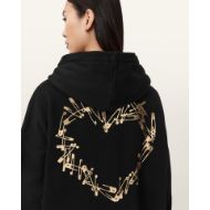 Picture of ALLSAINTS WOMEN'S CORA ETIE HOODIE IN BLACK 3