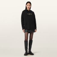Picture of ALLSAINTS WOMEN'S CORA ETIE HOODIE IN BLACK 6