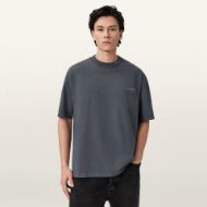 Picture of ALLSAINTS MEN'S XANDER SHORT SLEEVE CREW T-SHIRT IN DARK STEEL BLUE 1