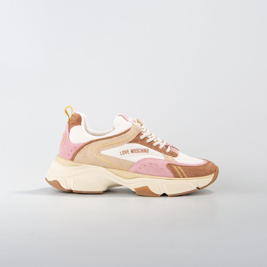 Снимка на LOVE MOSCHINO ДАМСКИ СПОРТНИ ОБУВКИ STARDUST В БЕЖОВО/РОЗОВО