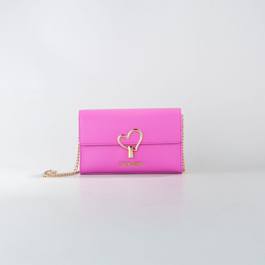 Picture of LOVE MOSCHINO WOMEN'S SMART DAILY BAG HEART TURNLOCK IN FUCHSIA