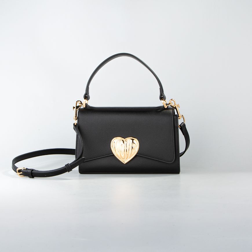 Picture of LOVE MOSCHINO WOMEN'S HANDBAG VICTORY HEART IN BLACK