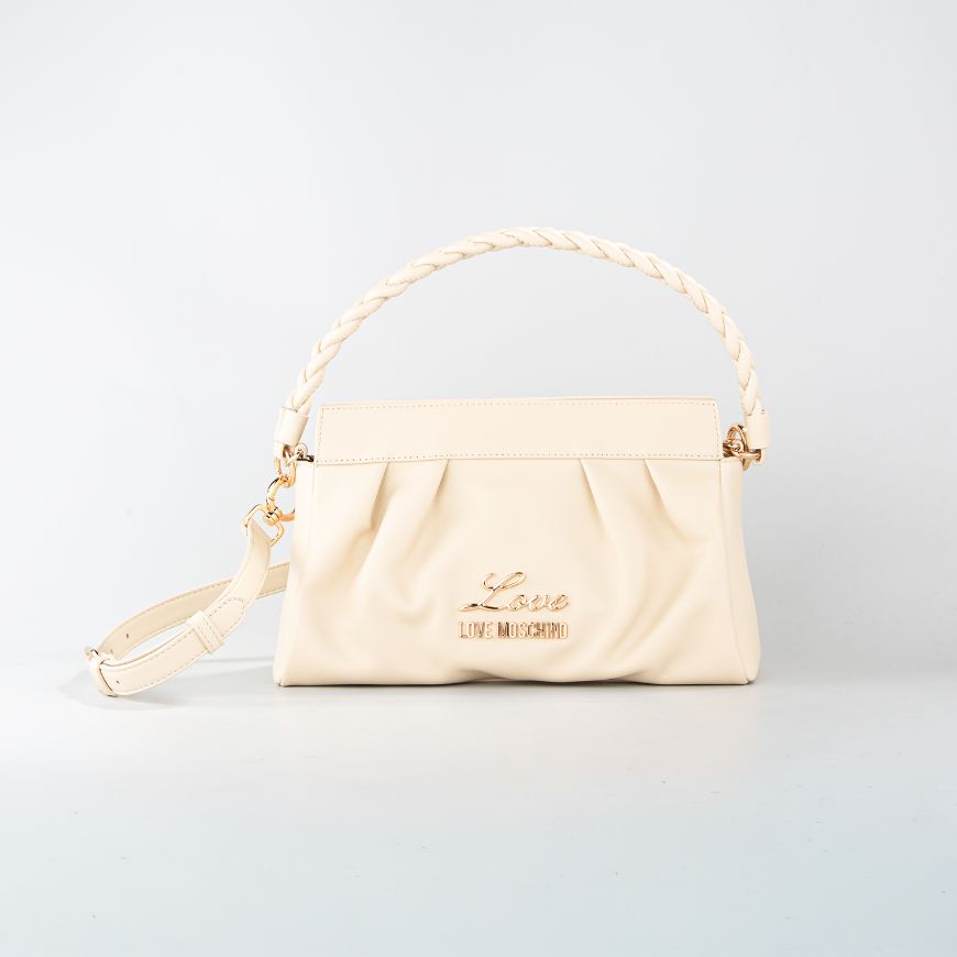 Picture of LOVE MOSCHINO WOMEN'S SHOULDER BAG TRINITY BRAID IN BEIGE