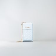 Picture of LOVE MOSCHINO WOMEN'S QUILTED PHONE CASE WALLET IN BLUE 1