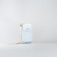 Picture of LOVE MOSCHINO WOMEN'S QUILTED PHONE CASE WALLET IN BLUE 2