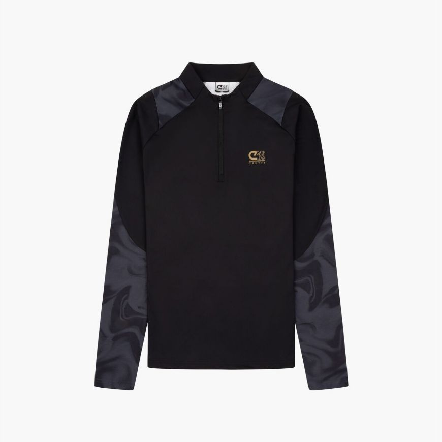 Picture of CRUYFF SPORTS MEN'S STRIKER 1/4 ZIP TOP IN BLACK/GOLD