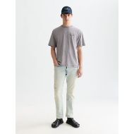 Picture of SCOTCH&SODA MEN'S BASQUIAT FRONT AND BACK ARTWORK RELAXED-FIT T-SHIRT IN LIGHT PASTEL GREY 7