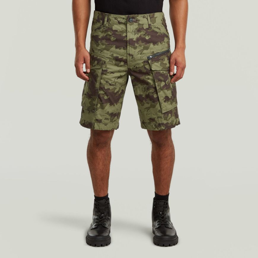 Picture of G-STAR MEN'S ROVIC ZIP RELAXED 1\2 SHORTS IN FOUR LEAF CLOVER CLOUD CAMO