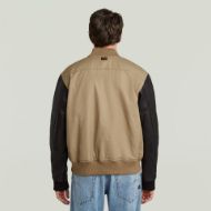 Picture of G-STAR MEN'S VARSITY LEATHER JACKET IN SAFARI 2