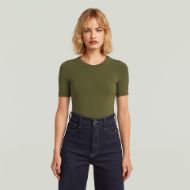 Picture of G-STAR WOMEN'S 2ND SKIN BODYSUIT TOP IN SHADOW OLIVE 1
