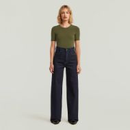 Picture of G-STAR WOMEN'S 2ND SKIN BODYSUIT TOP IN SHADOW OLIVE 4