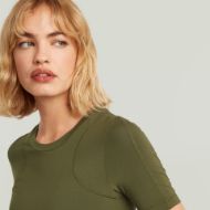 Picture of G-STAR WOMEN'S 2ND SKIN BODYSUIT TOP IN SHADOW OLIVE 3