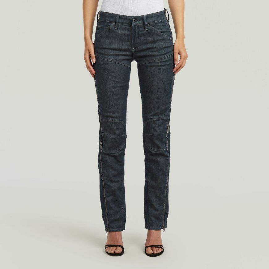 Picture of G-STAR WOMEN'S DARTT 3D ZIP SLIM JEANS IN STAY RAW DENIM