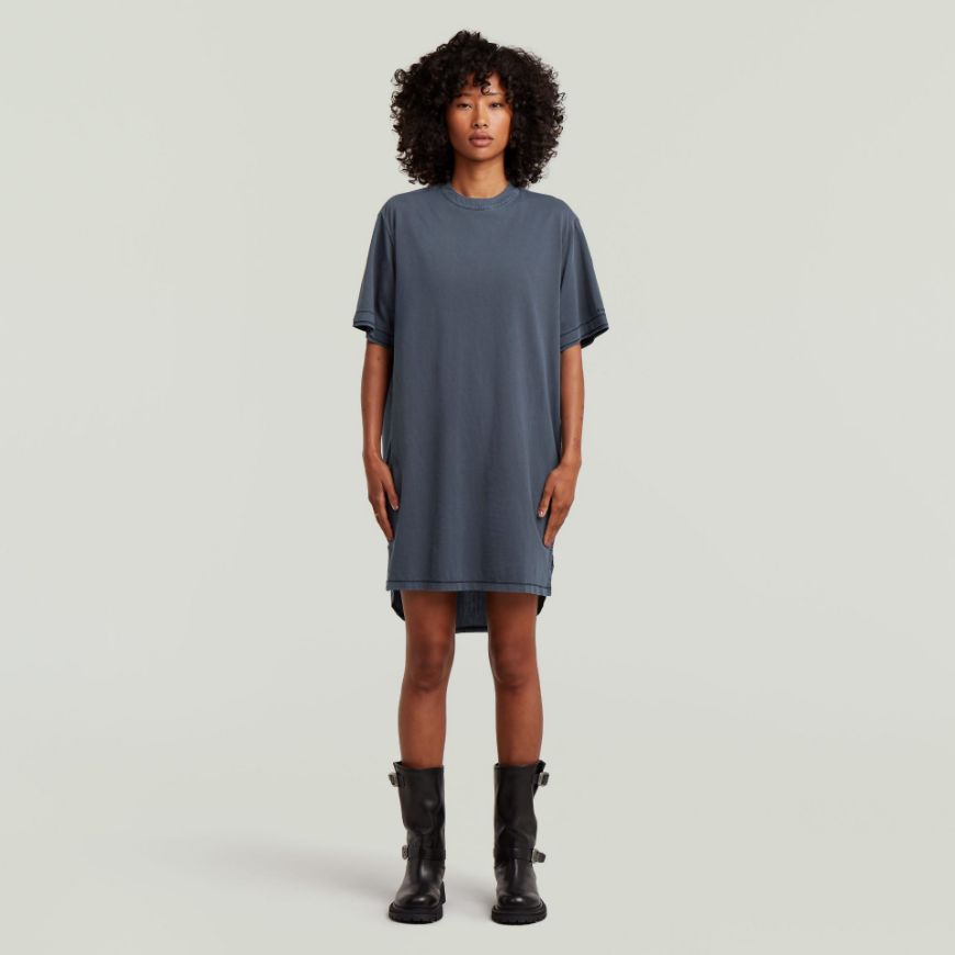 Снимка на G-STAR ДАМСКА РОКЛЯ WOVEN MIX WASHED JERSEY DRESS В SALUTE GD